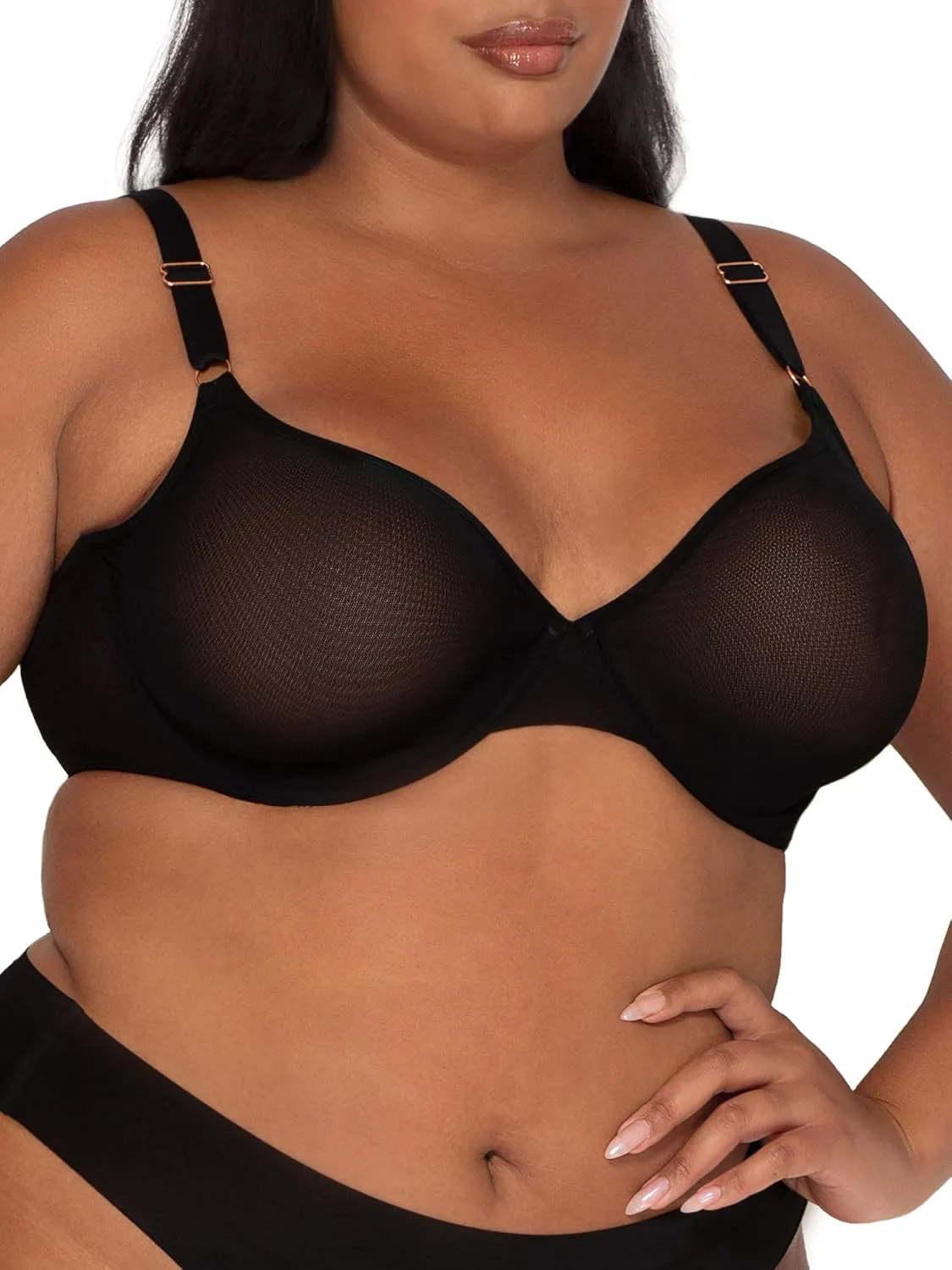 Smart & Sexy Sheer Mesh Demi Underwire Bra – Available in Single or 2-Pack, Flirty & Supportive