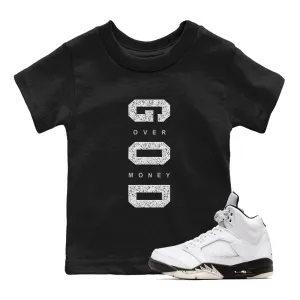 SNRT White Kids Large assortment Tees God End-of-season Air - Sneaker Jordan Over Money 5 Black