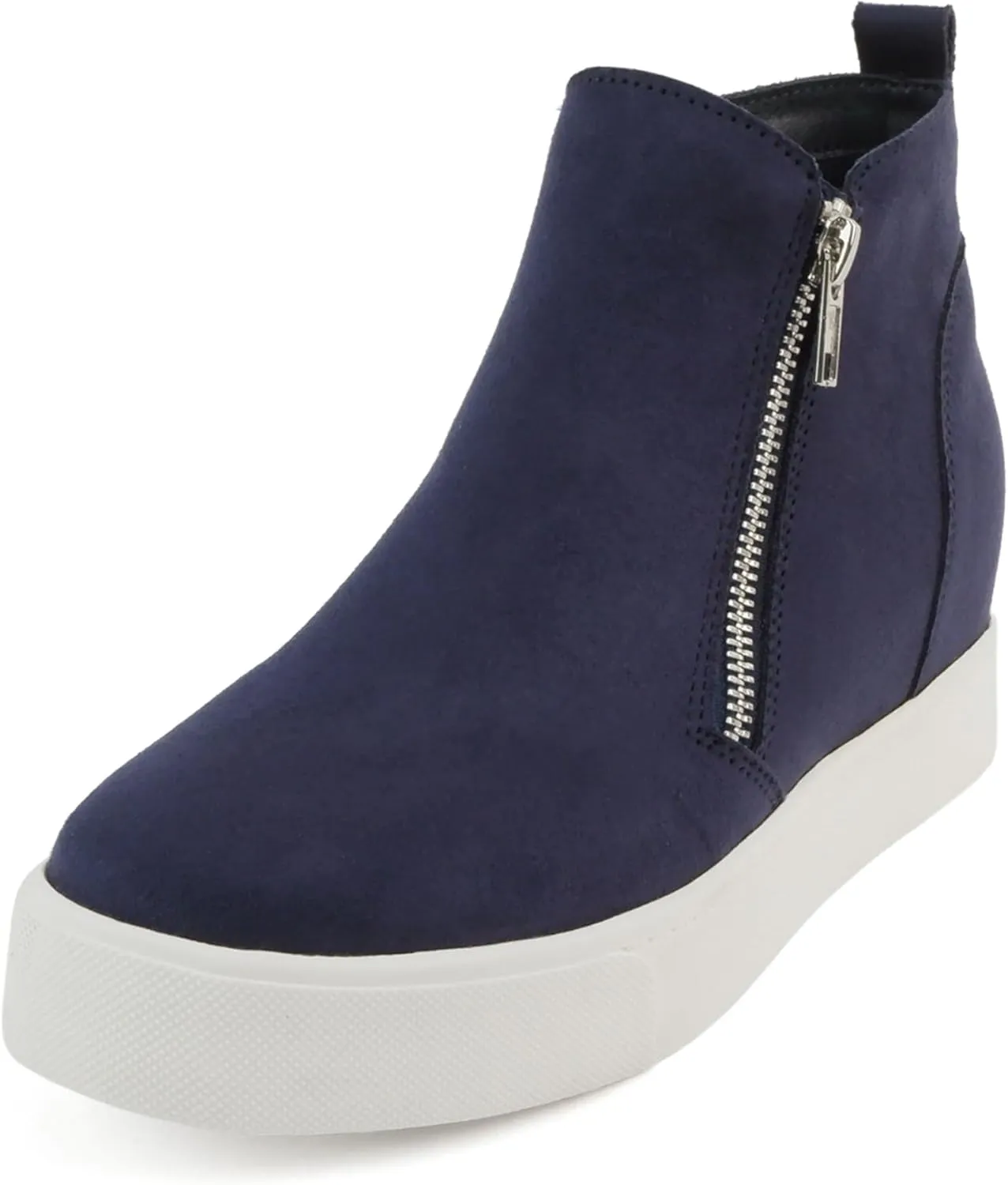 Soda Taylor Hidden Wedge Sole Booties Ankle Heels Sneaker Shoes Side Zipper