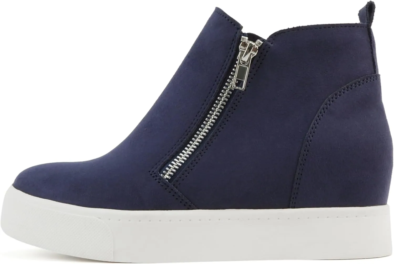 Soda Taylor Hidden Wedge Sole Booties Ankle Heels Sneaker Shoes Side Zipper