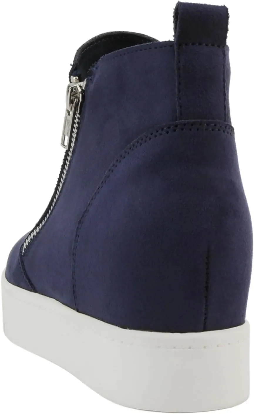 Soda Taylor Hidden Wedge Sole Booties Ankle Heels Sneaker Shoes Side Zipper