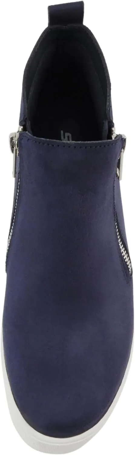 Soda Taylor Hidden Wedge Sole Booties Ankle Heels Sneaker Shoes Side Zipper