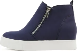 Soda Taylor Hidden Wedge Sole Booties Ankle Heels Sneaker Shoes Side Zipper