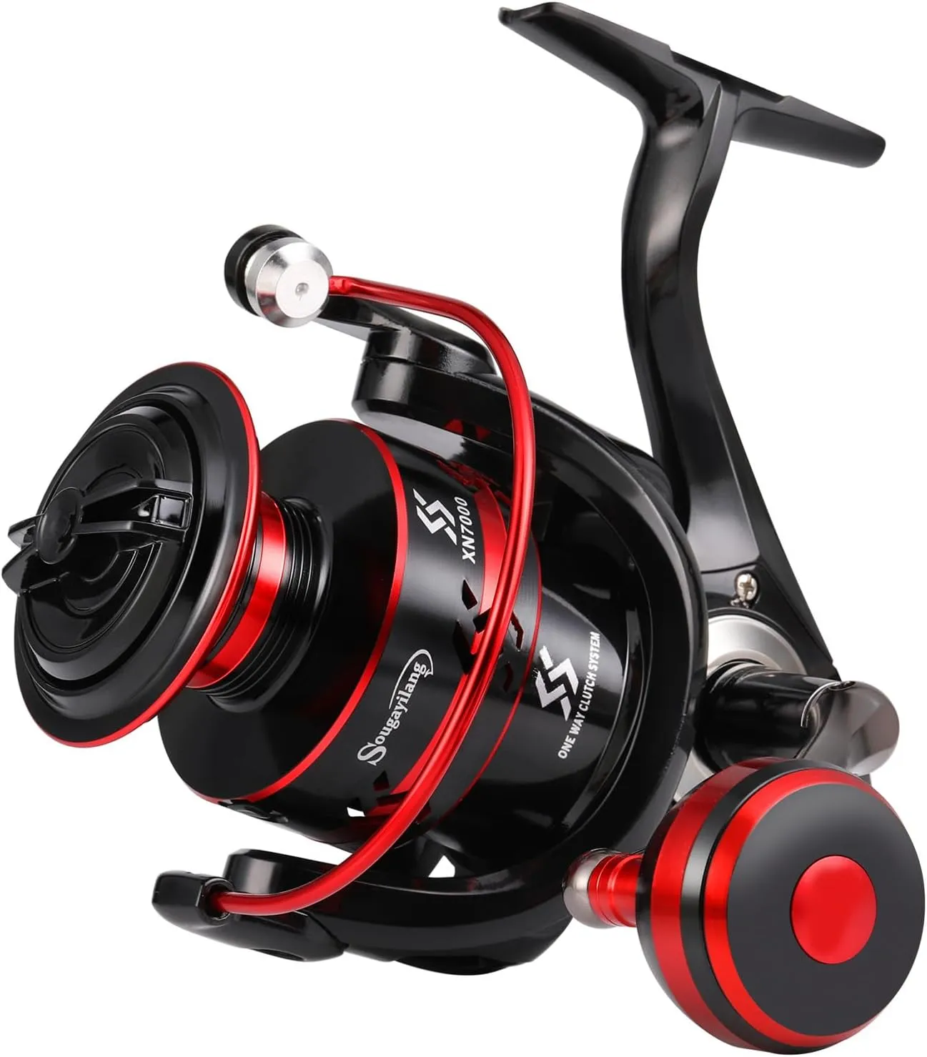 Sougayilang Spinning Reels Light Weight Ultra Smooth Powerful Fishing Reels Red & Blue & Golden