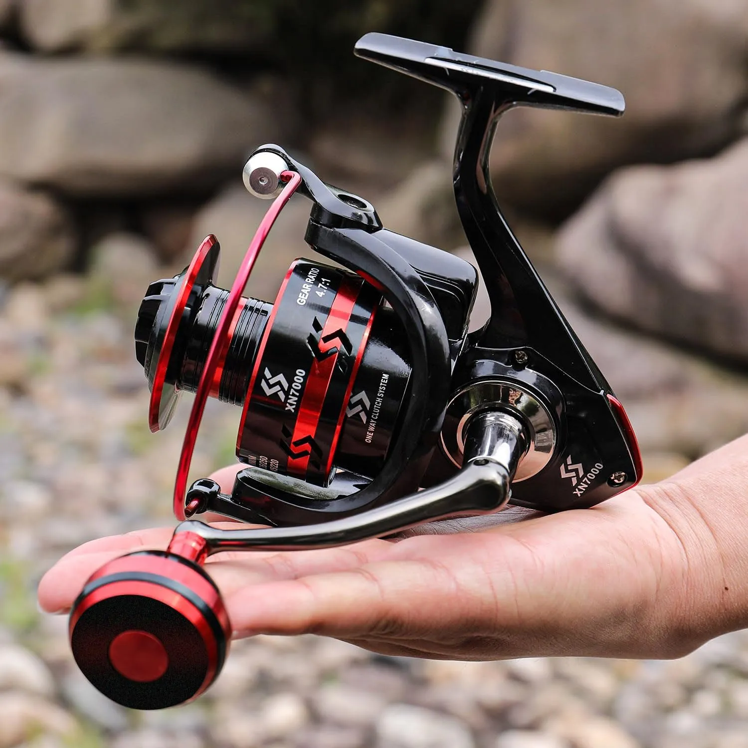 Sougayilang Spinning Reels Light Weight Ultra Smooth Powerful Fishing Reels Red & Blue & Golden