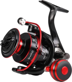 Sougayilang Spinning Reels Light Weight Ultra Smooth Powerful Fishing Reels Red & Blue & Golden