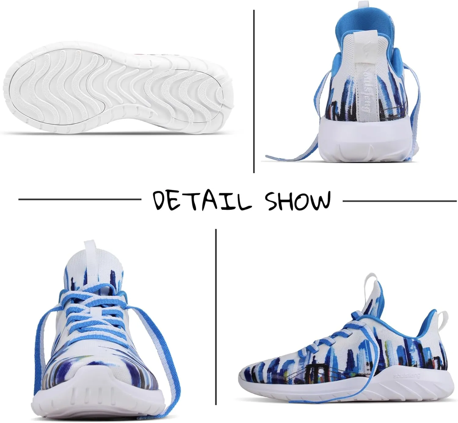 Soulsfeng Mens Running Shoes Lightweight Fashion Stylish Sports Workout Gym Tennis Walking Sneakers Size US 5.5-15