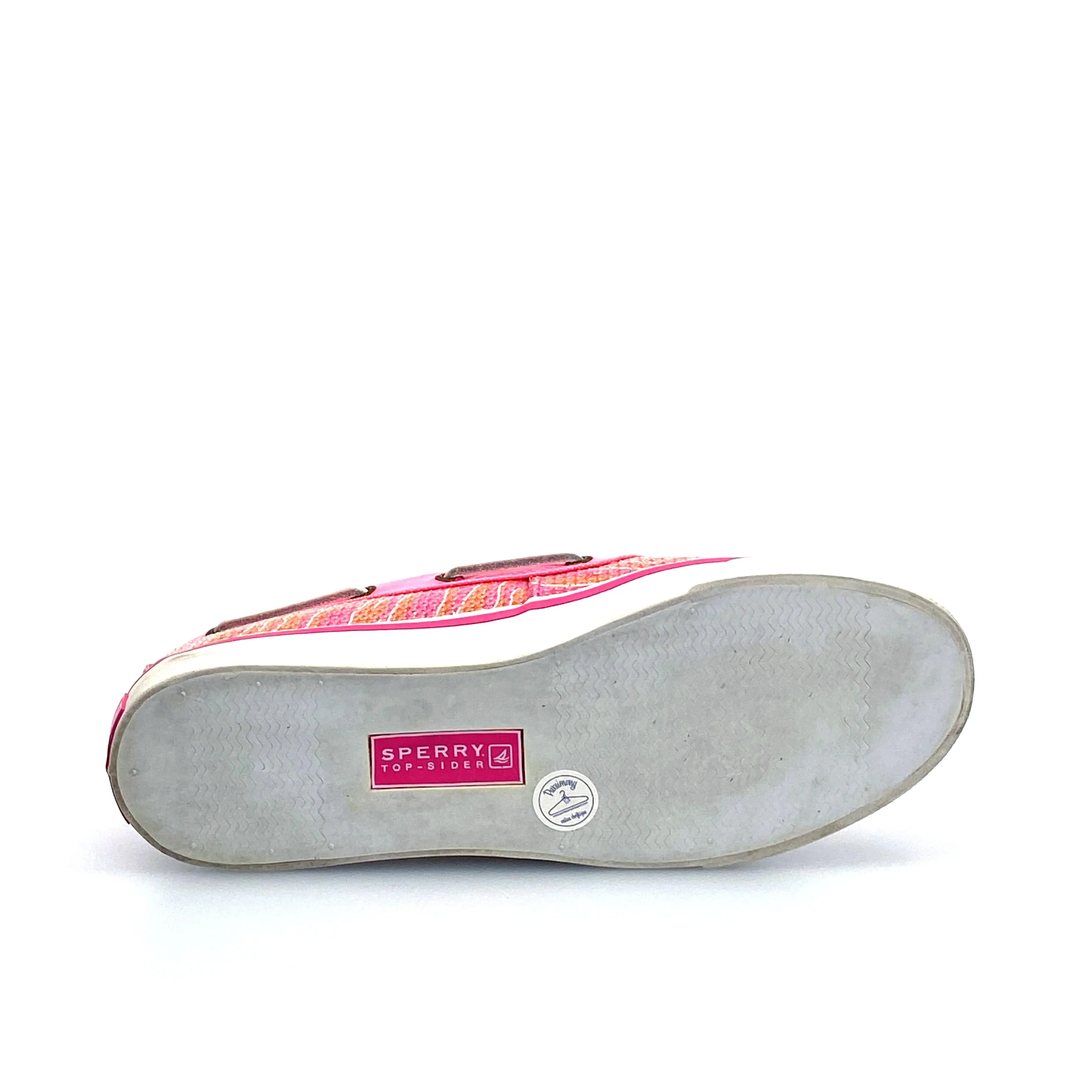 SPERRY Top-Sider Womens Size 6.5M Pink Sequined Boat Shoes Textured Patent Leather