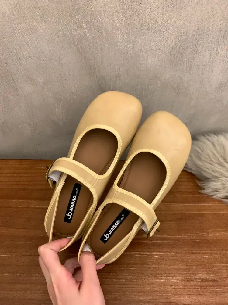 Square Toe Flats Slip-Ons