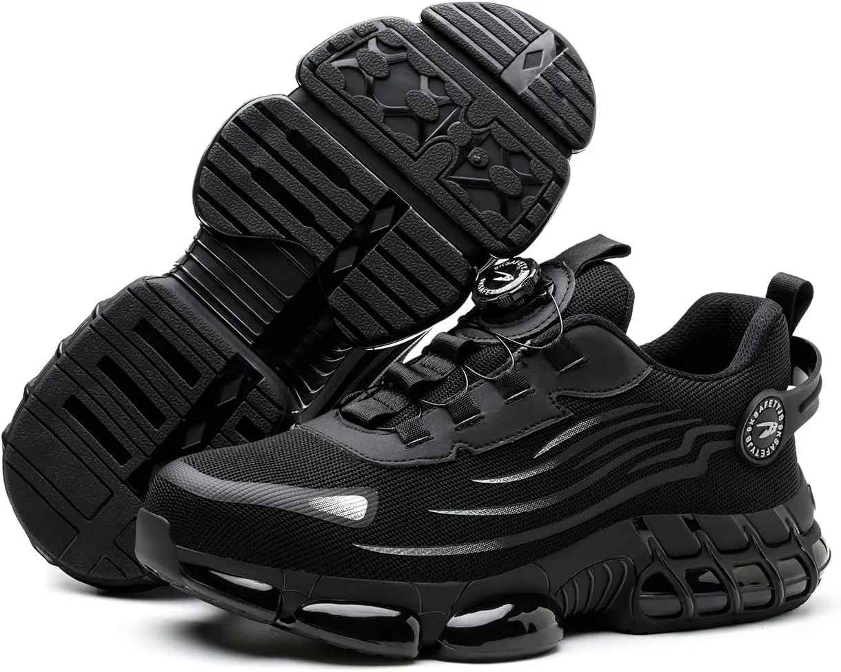 Steel Toe Shoes for Men　Indestructible Anti-Smash Pressure Resistant Air Cushion Bottom Work Shoes Sport Safety Shoes for Women