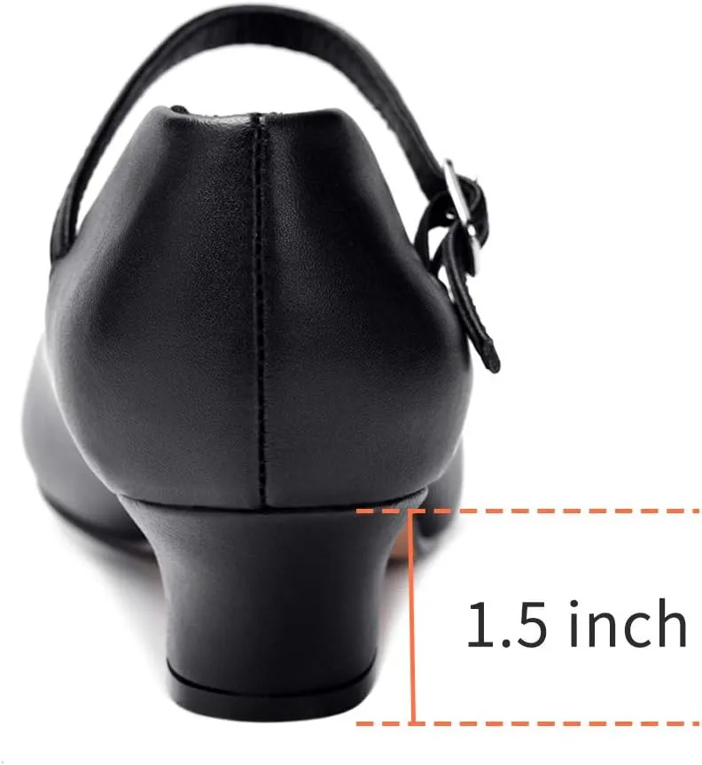 Stelle Character Shoes for Women Dance Shoes 1.5"/2" Ankle Strap Dancing Heels for Ballroom Salsa Tango Flamenco Latin