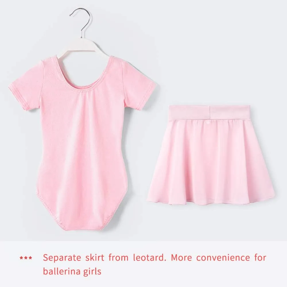 Stelle Girls Ballet Leotards Toddler Dance Outfit Combo with Pull on Skirt and Tights (Toddler/Little Kid/Big Kid)