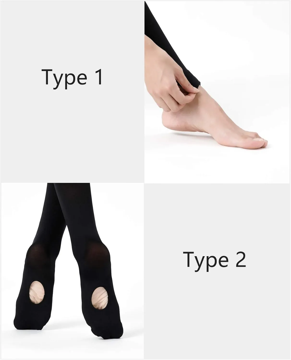 Stelle Girls Women Ballet Dance Convertible Tights Ultra Soft Pro Transition Tights