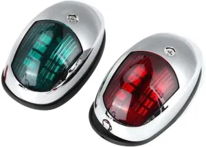 Stern Light Boat Anchor Light 12V Yacht Universal Stainless Steel LED Navigation Light Red Green Sailing Signal Light for Marine for Boat Yacht Warning Light Industry Leading Optical Design
