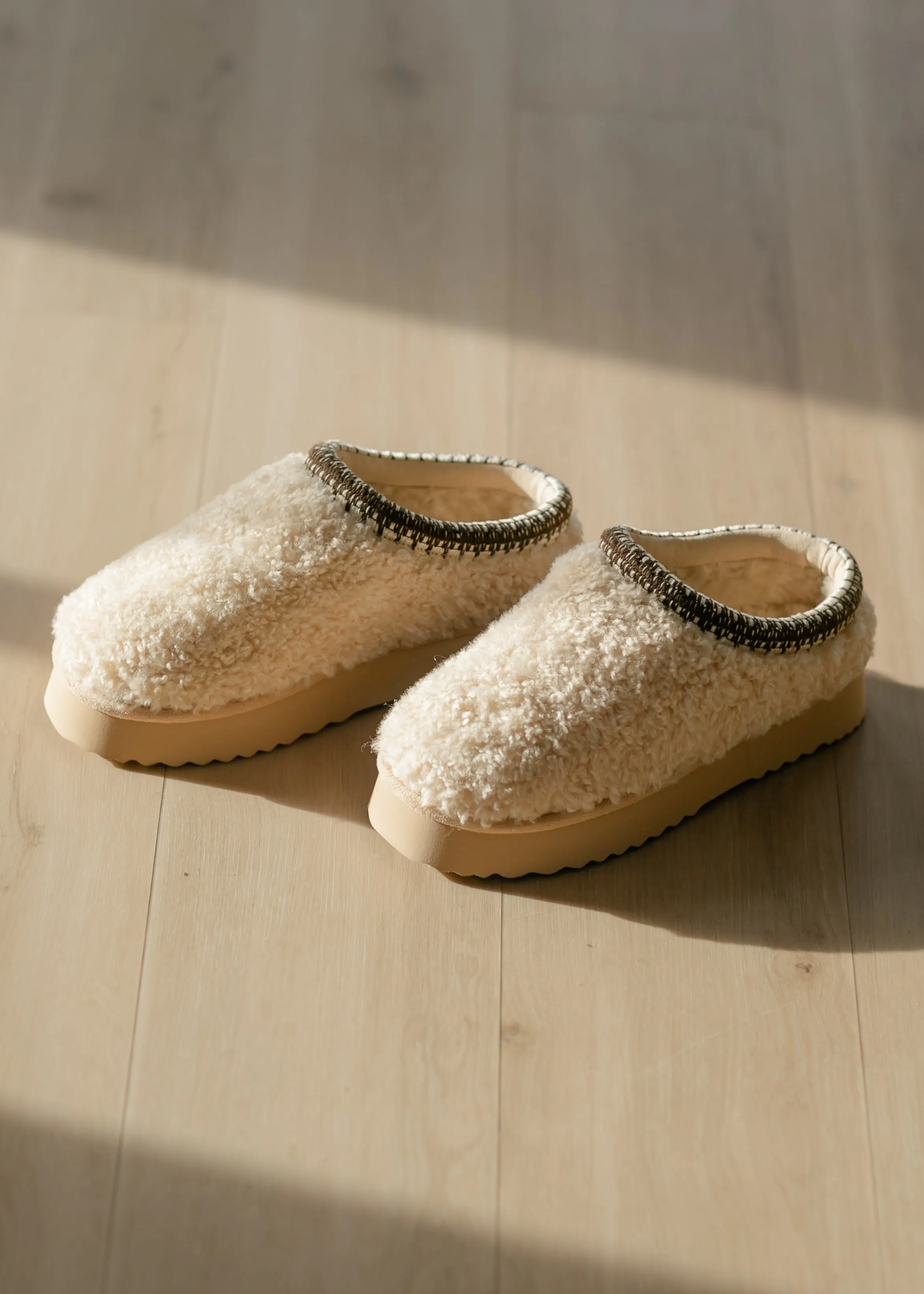 Steve Madden® Selena Faux Shearling Platform Slippers - FINAL SALE