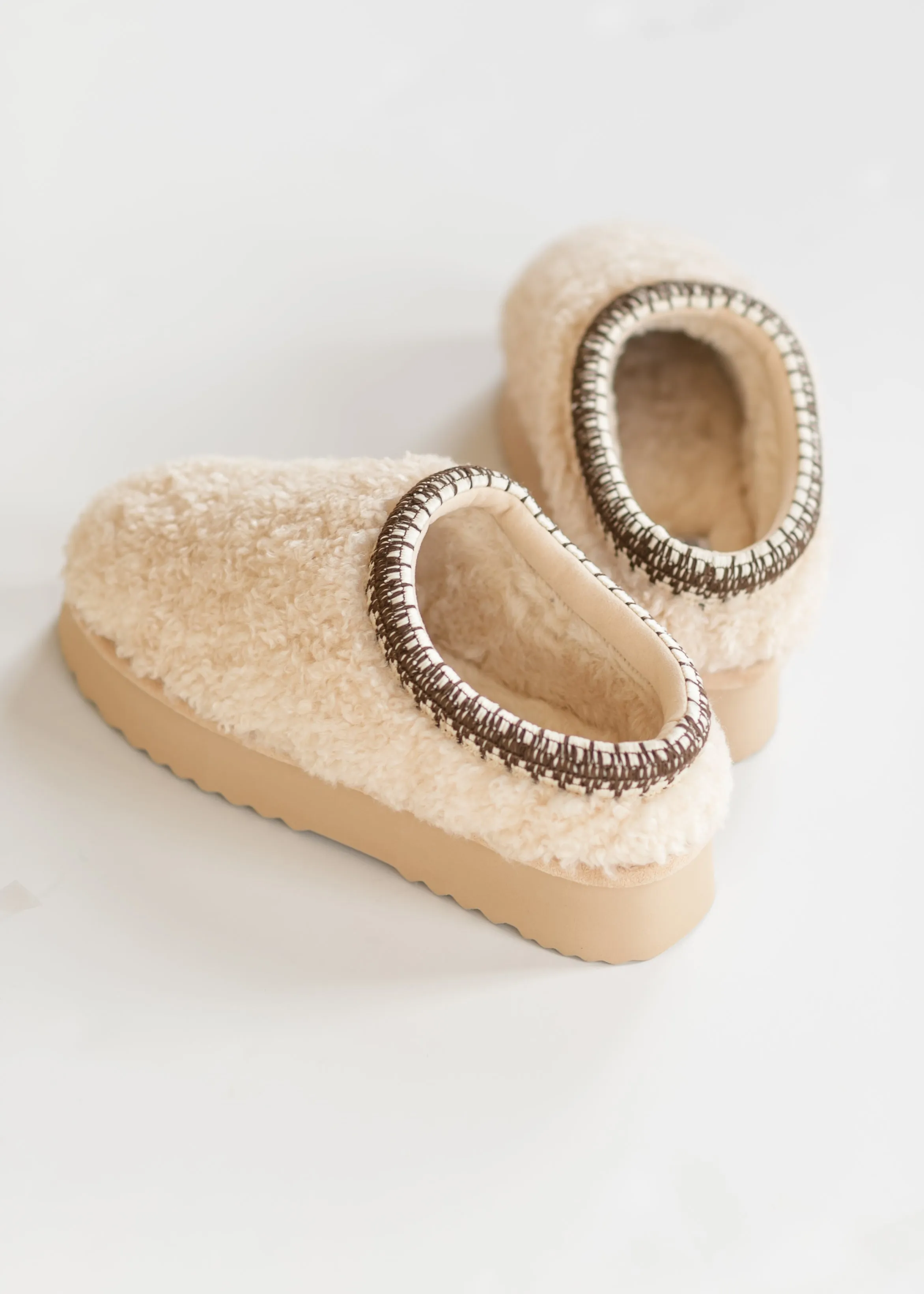 Steve Madden® Selena Faux Shearling Platform Slippers - FINAL SALE