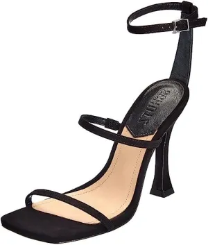 Strap Open Sandals Artistic flair Ankle Flared Nylla Black Toe Schutz Priority access Heel High Women Sandals