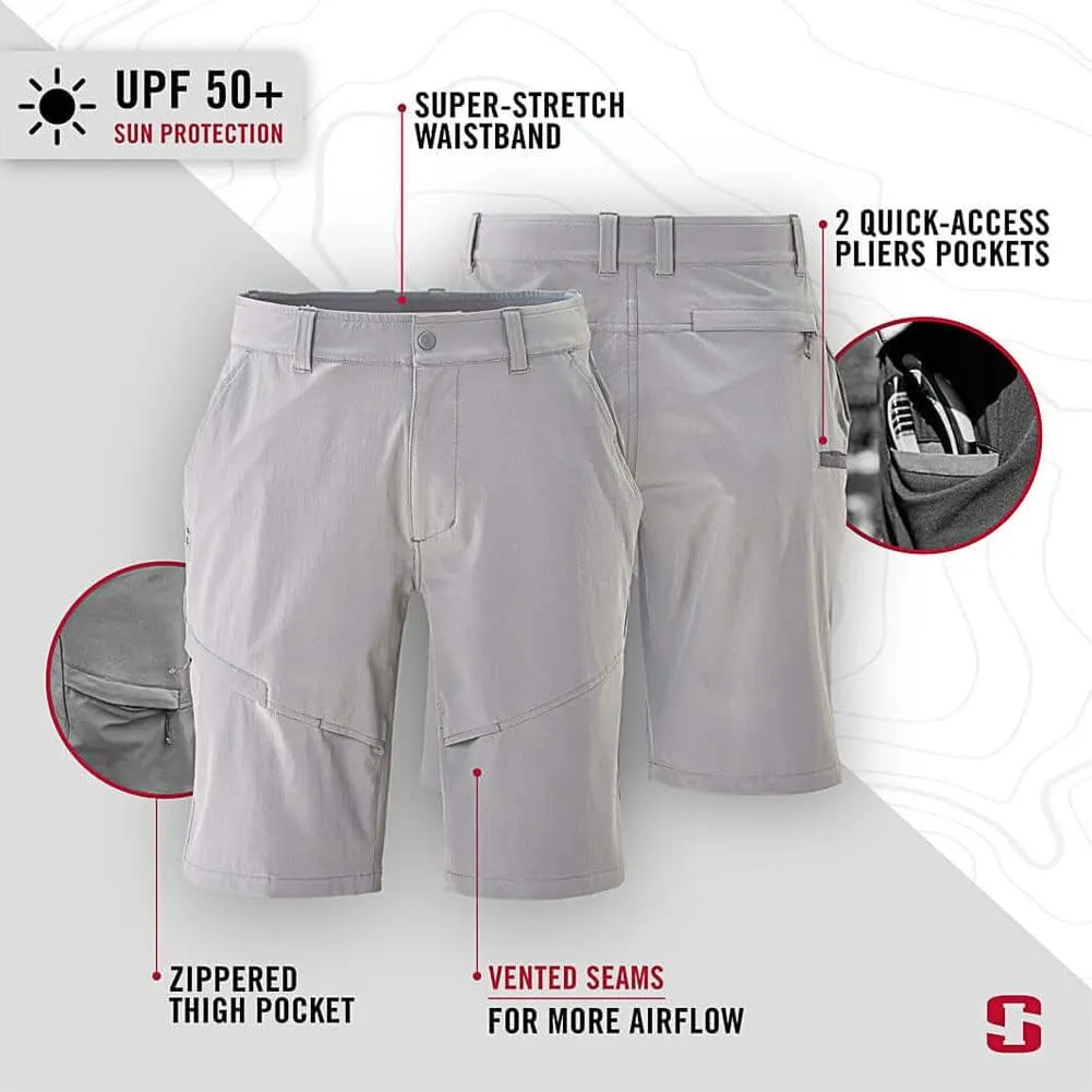 Striker Men's Tournament Rugged Medium Light UPF 50  Breathable Moisture-Wicking Outdoor Active Casual Fishing Shorts