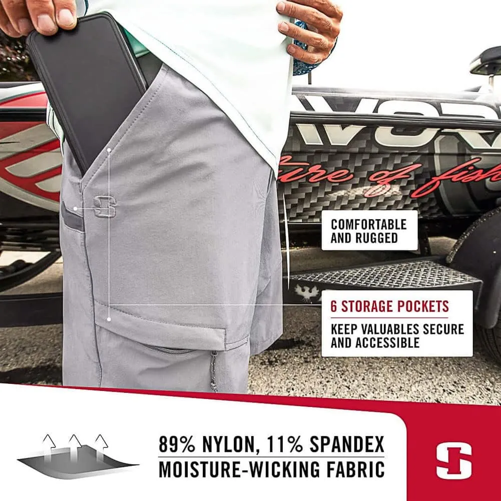 Striker Men's Tournament Rugged Medium Light UPF 50  Breathable Moisture-Wicking Outdoor Active Casual Fishing Shorts