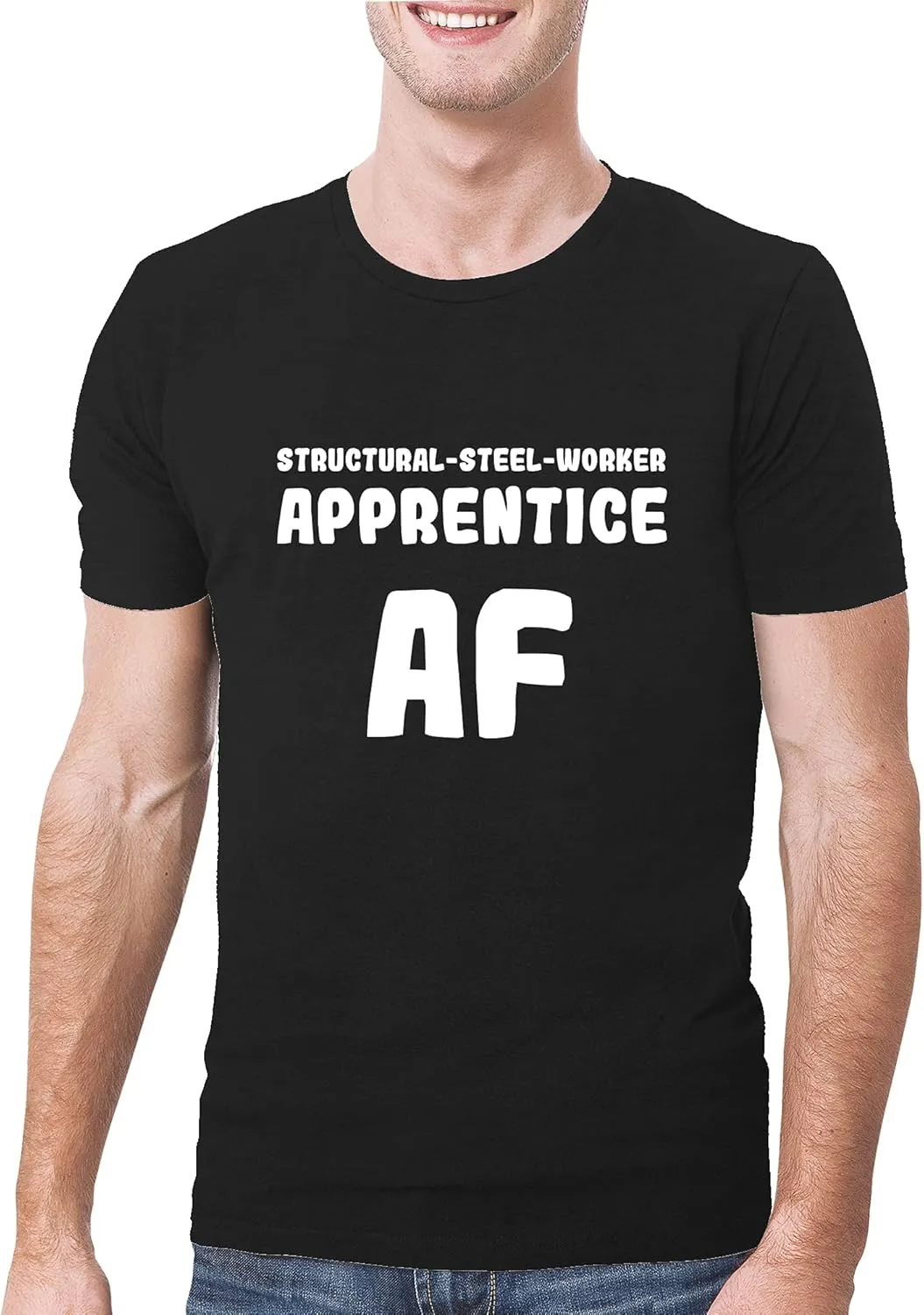 Structural-Steel-Worker Apprentice AF - A Soft & Comfortable Men's T-Shirt, Black, Small