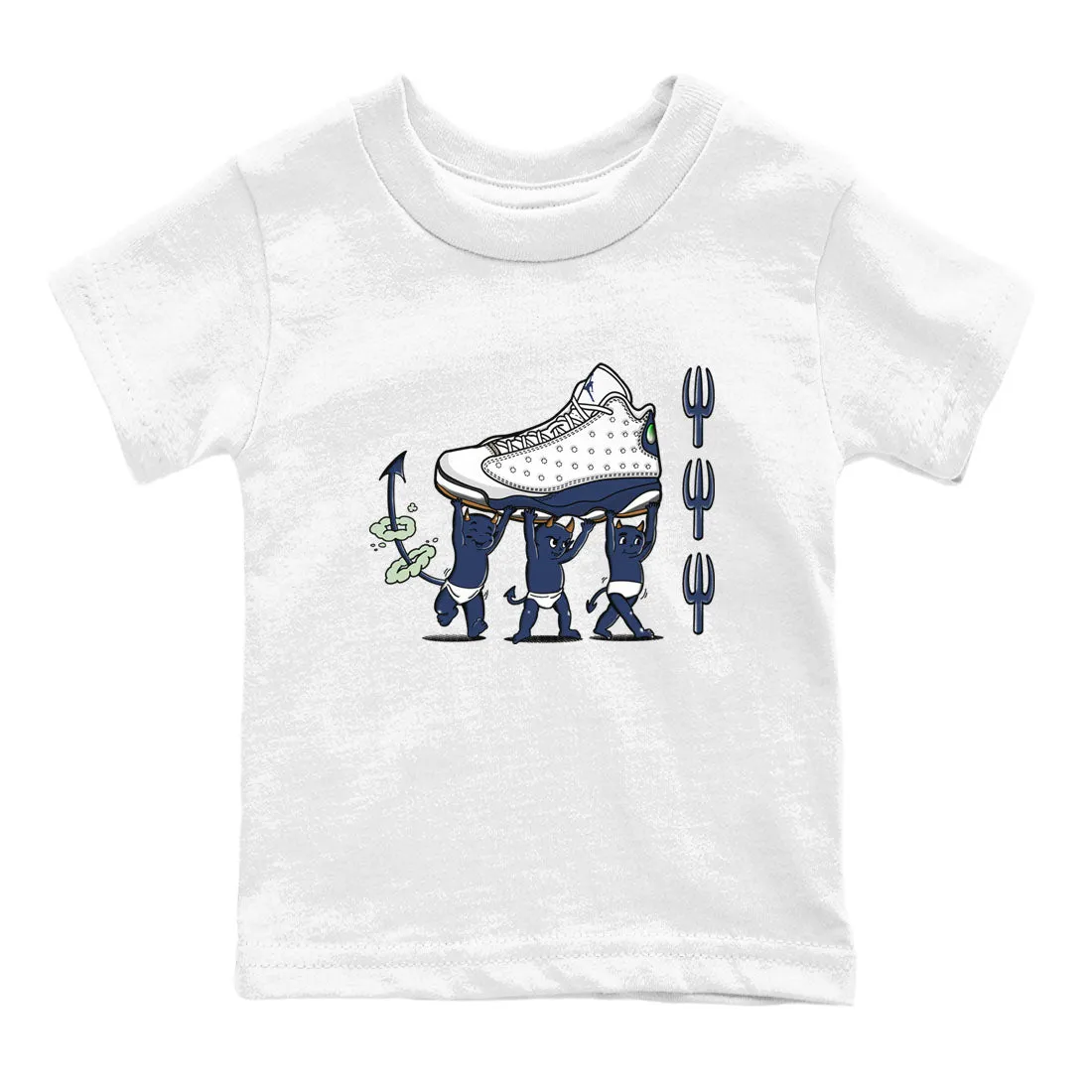 Stylish Door-to-door delivery Air Babies Midnight Devil Sneaker Navy 13 Tees SNRT Jordan - Kids