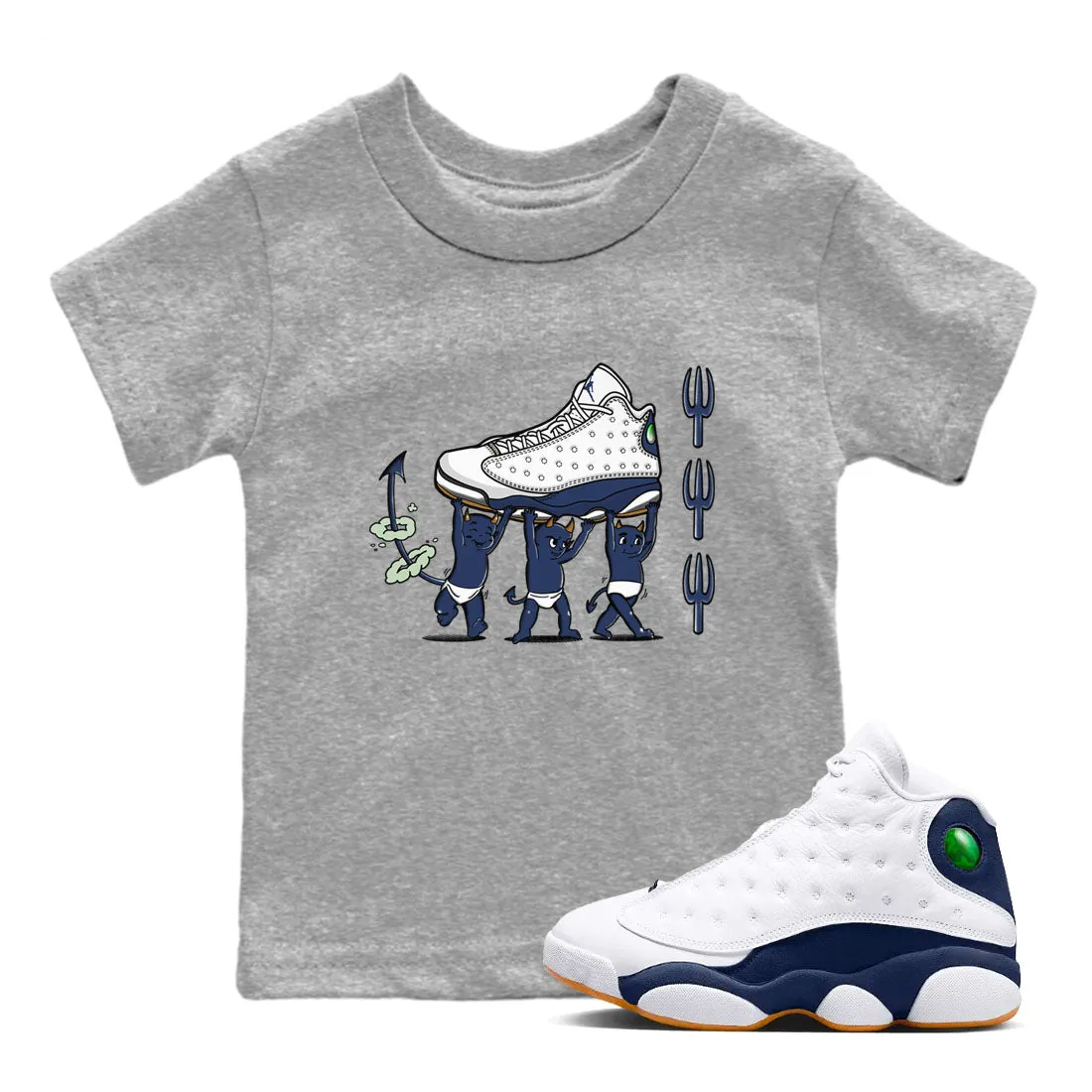 Stylish Door-to-door delivery Air Babies Midnight Devil Sneaker Navy 13 Tees SNRT Jordan - Kids