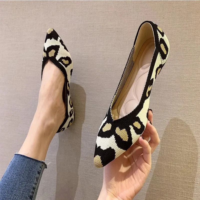 Stylish Women's Knit Flat Shoes for Spring