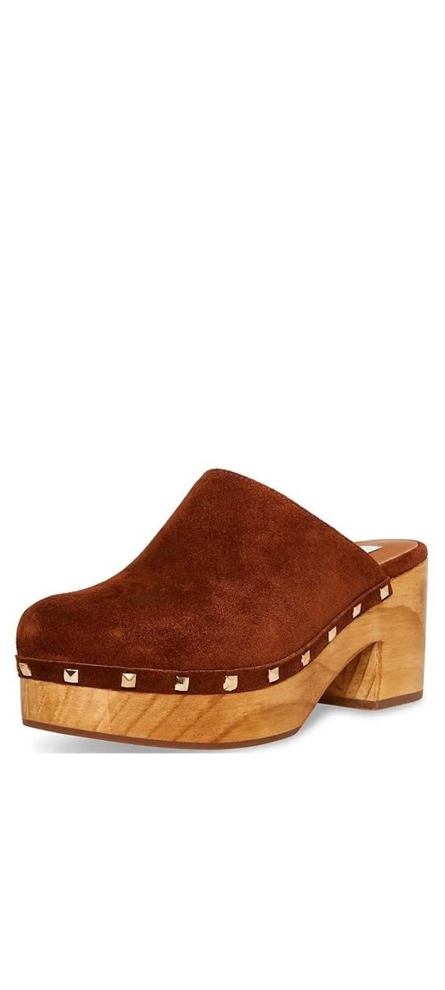 Suede Platform Cognac Embellished On Fashion Madden Easy-to-use Steve Quick dispatch Slip Clogs Brooklyn-1