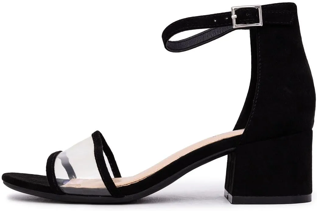 Sugar Women's Block Heel Sandals – Open Toe, Ankle Strap, Comfortable Dress Shoes for Weddings & Casual Wear
