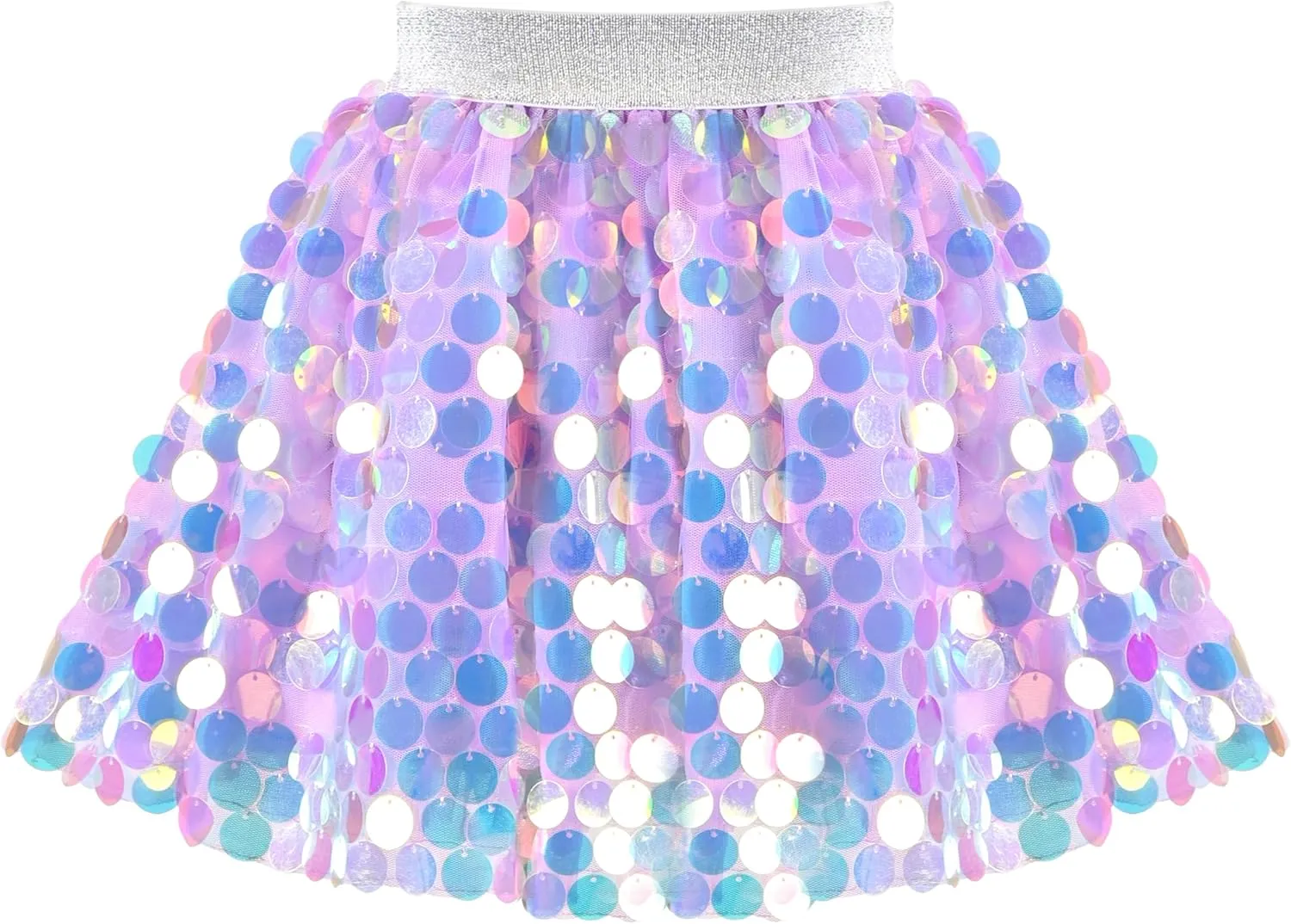 Sunny Fashion Girls Skirt Purple Mermaid Sparkly Sequin Tutu Party Ballet Dance