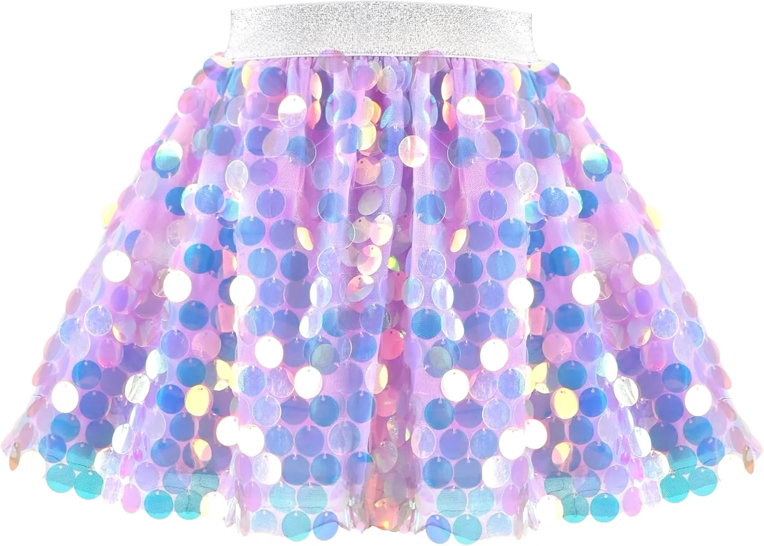 Sunny Fashion Girls Skirt Purple Mermaid Sparkly Sequin Tutu Party Ballet Dance