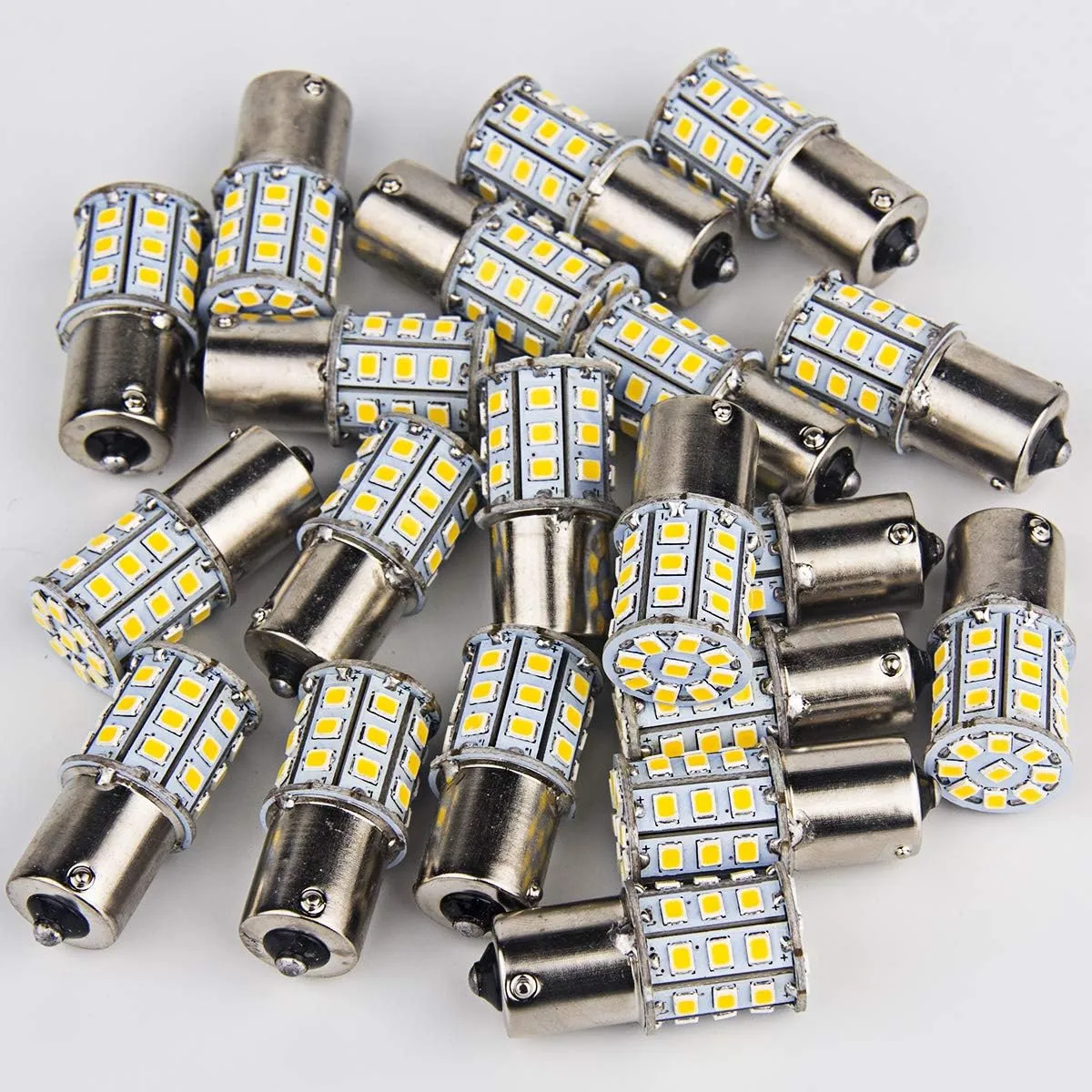 Super Bright 4.2W BA15S 1156 1141 1003 RV Interior Light LED Bulbs for Turn Signal Stop Tail Brake,4000K Neutral White,Pack of 20