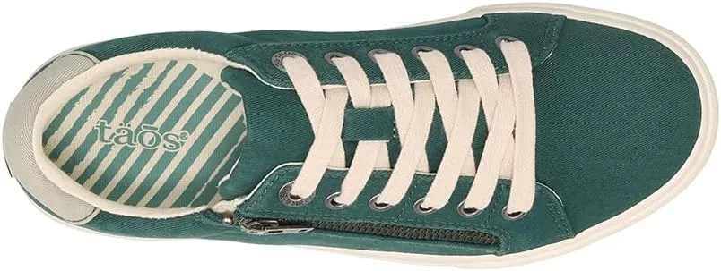 Taos Z Soul Women’s Sneaker - Stylish Platform Sneaker with Removable Footbed, Arch Support, Premium Cushioning, Lace-Up Adjustability, and Easy Access Zipper
