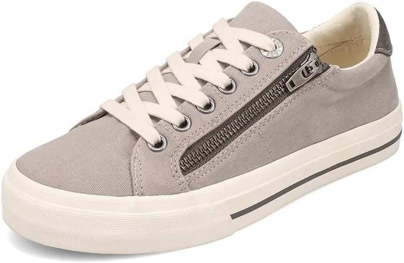 Taos Z Soul Women's Sneaker - Stylish Platform Sneaker with Removable Footbed, Arch Support, Premium Cushioning, Lace-Up Adjustability, and Easy Access Zipper