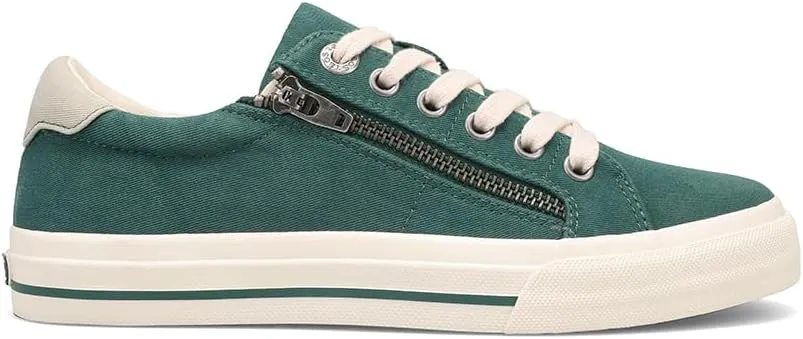 Taos Z Soul Women’s Sneaker - Stylish Platform Sneaker with Removable Footbed, Arch Support, Premium Cushioning, Lace-Up Adjustability, and Easy Access Zipper