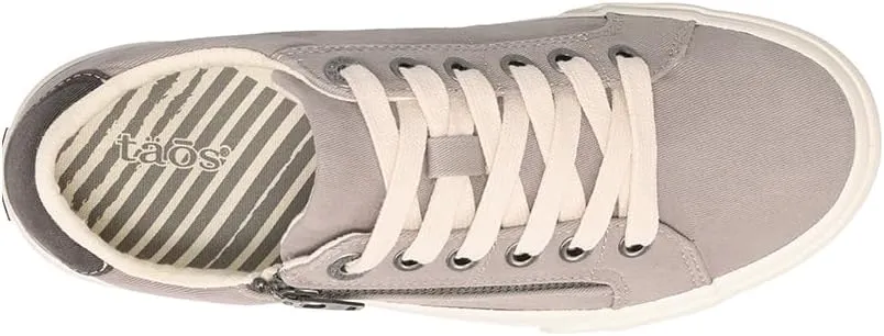 Taos Z Soul Women's Sneaker - Stylish Platform Sneaker with Removable Footbed, Arch Support, Premium Cushioning, Lace-Up Adjustability, and Easy Access Zipper