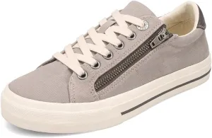 Taos Z Soul Women's Sneaker - Stylish Platform Sneaker with Removable Footbed, Arch Support, Premium Cushioning, Lace-Up Adjustability, and Easy Access Zipper