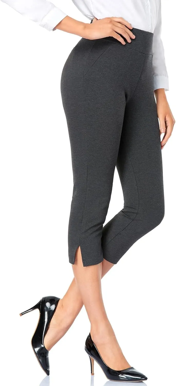 Tapata Women's Capri Dress Pants 19"/20.5" Stretch High-Waist Crop Office Work Pants Summer Casual Capris Slacks Yoga