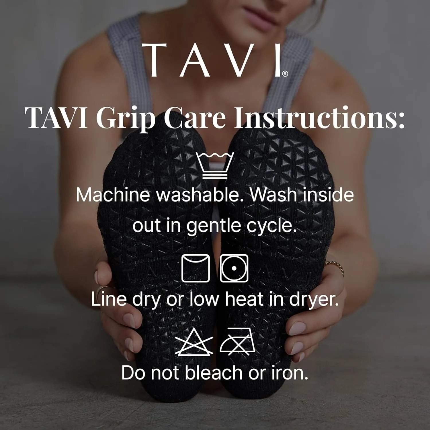 TAVI NOIR Chloe Fashion Criss-Cross Grip Socks for Barre, Pilates and Yoga