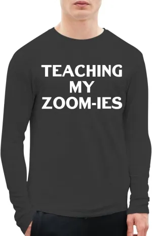 Teaching My Zoom-ies - A Soft & Comfortable Men's Long Sleeve T-Shirt CP05 Black