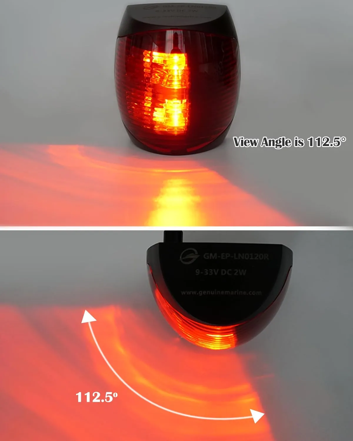 THALASSA Marine Boat Navigation Lights - 2NM 12V Red Port Green Starboard Light Stern 3 NM Bi-Color Lights - Operates at IP55/ IP67 - Water Resistant Lamp Safe Sailing as Signal Lamp