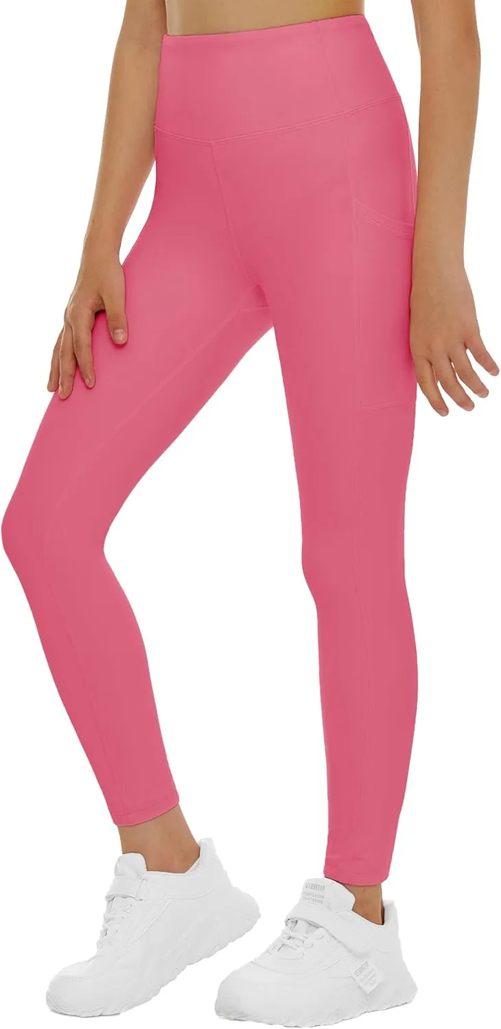 THE GYM PEOPLE Girls Workout Leggings Kids High Waist Stretch Athletic Dance Yoga Pants with Pockets