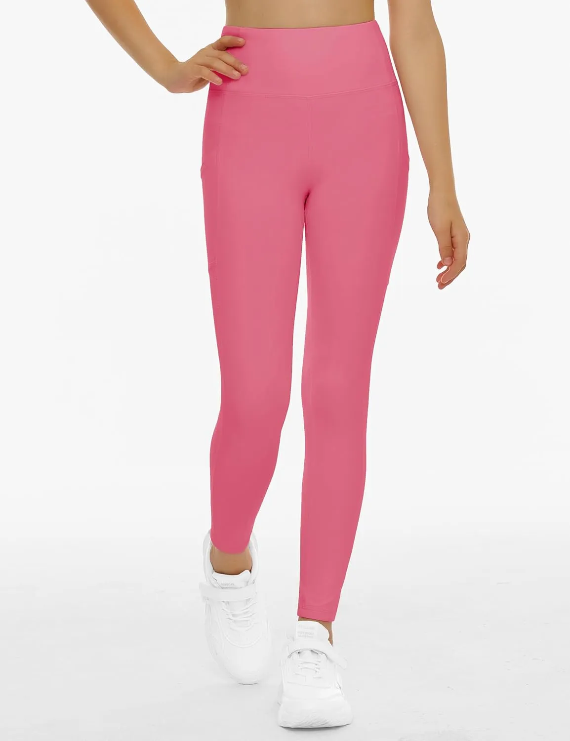 THE GYM PEOPLE Girls Workout Leggings Kids High Waist Stretch Athletic Dance Yoga Pants with Pockets
