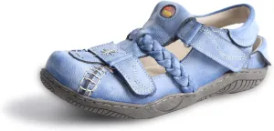 TMA EYES Women's Braided Closed-Toe Leather Sandal