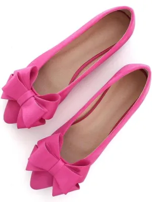 TN TANGNEST Women Fashion Bowknot Flats Comfort Pointed Toe Dress Shoes