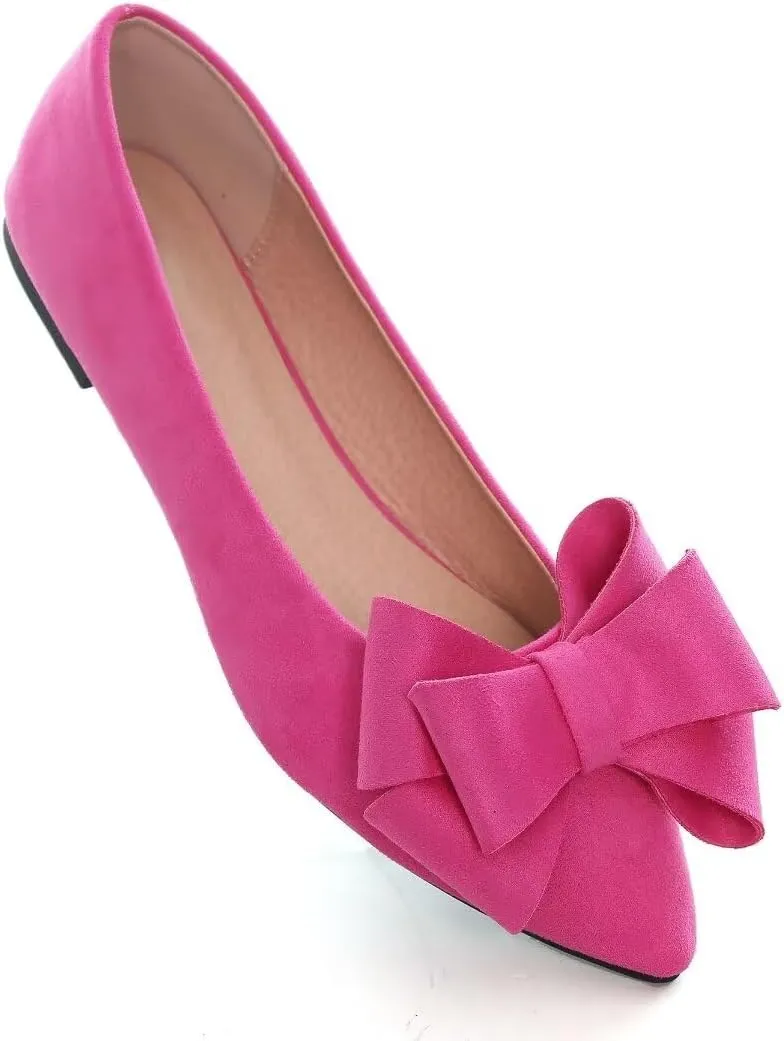 TN TANGNEST Women Fashion Bowknot Flats Comfort Pointed Toe Dress Shoes