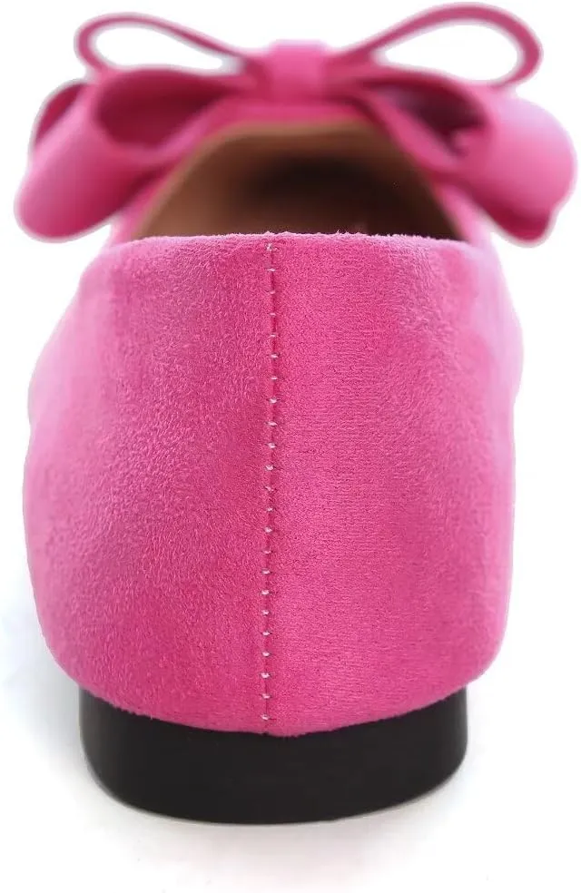 TN TANGNEST Women Fashion Bowknot Flats Comfort Pointed Toe Dress Shoes