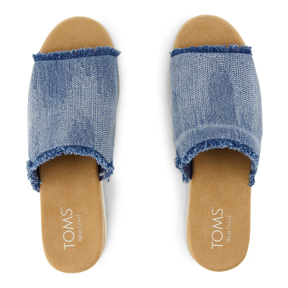 Toms Women Diana Mule Textured Denim/Fray