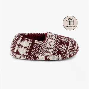 Totes Toasties FAIR ISLE Girls Mule Slippers Multi