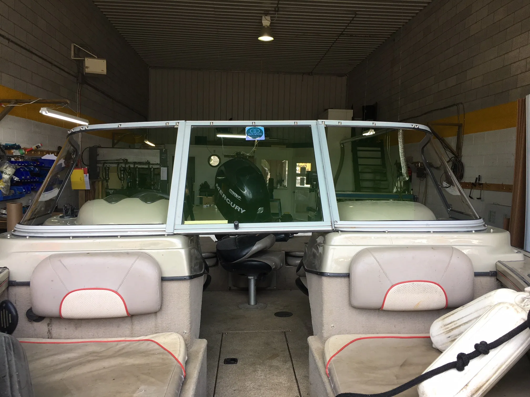 Tracker Curved Glass Boat Windshield Repair